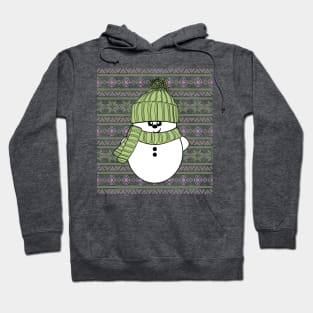 Krimbles Cheeky Festive Snowman Poinsettia Ugly Christmas Sweater Hoodie